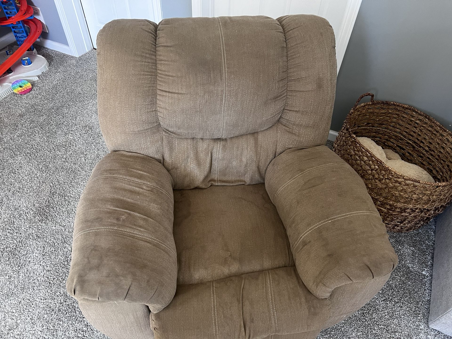 Free Brown Reclining Rocking Chair