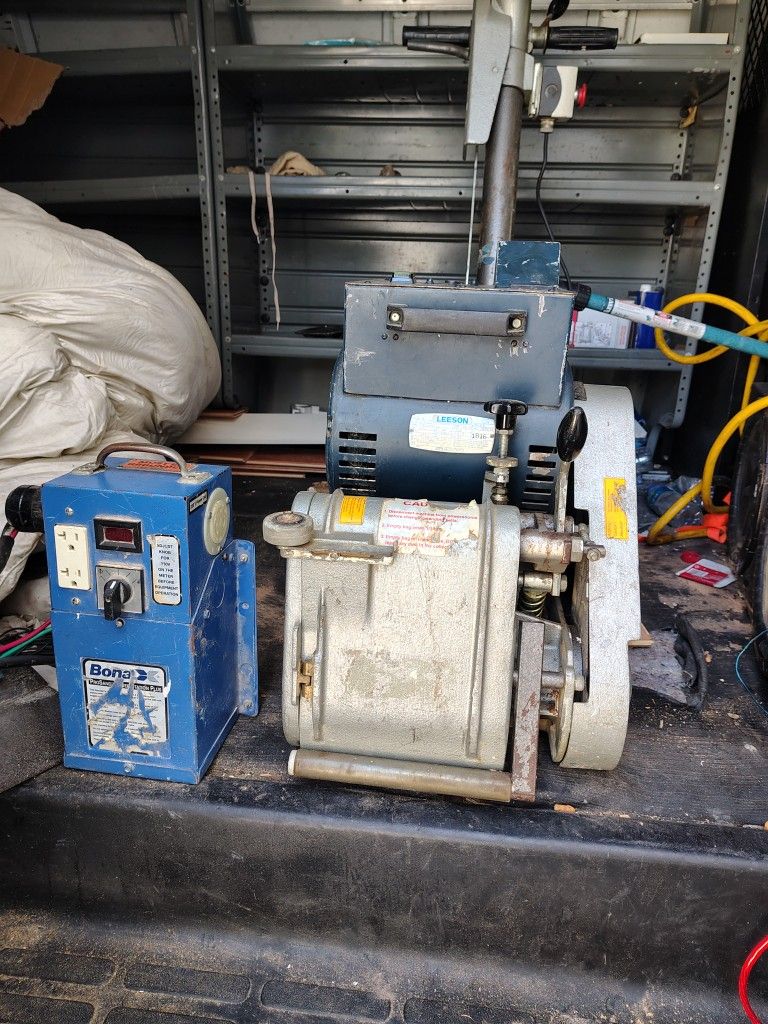 BONA DRUM SANDER 8 INCH BELT/POWER BOX/,VACCUM  AND EDGER