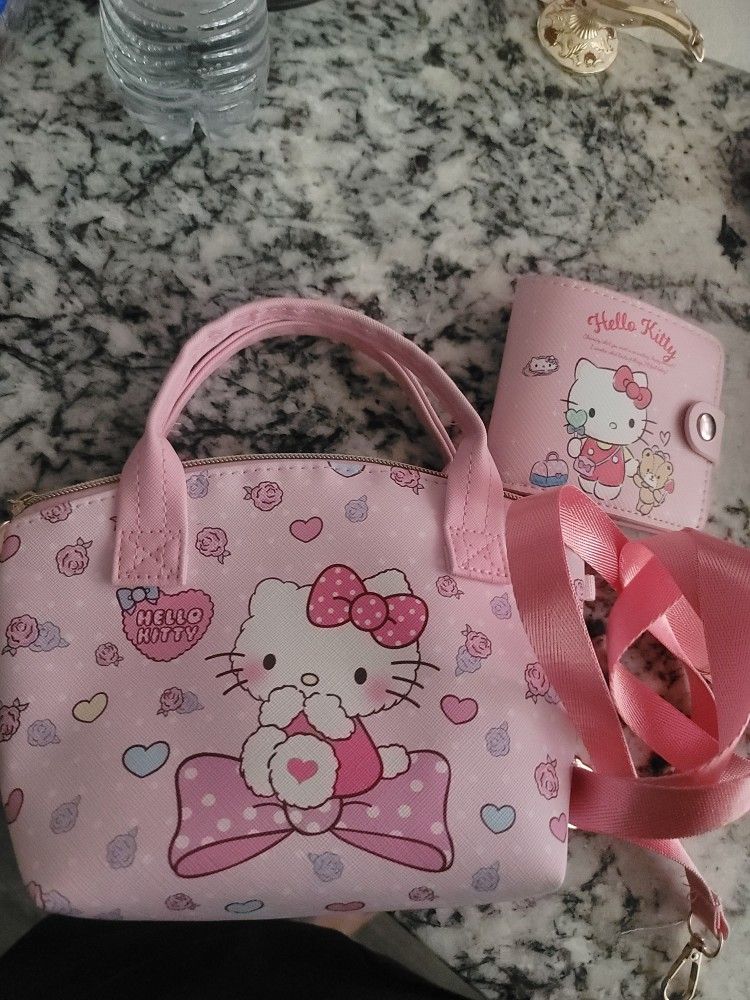 Hello Kitty Purse And Wallet Combo