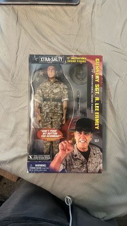 Slideshow Figure, Sgt. R. Lee Ermey 12inch Tall. Full Metal Jacket Drill Sargent