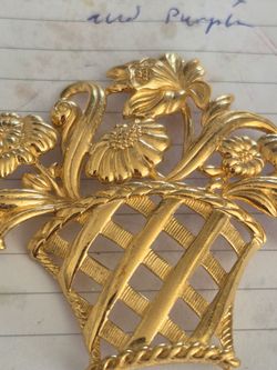 vintage Monet broach Flower Basket
