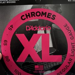 Daddario Chromes Flat Wound Short Scale 