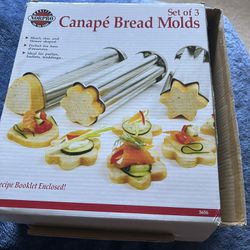 Norpro Tin Canape Bread Molds, Set of 1, 3 pieces