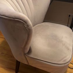 Vanity Chair And Ottoman 