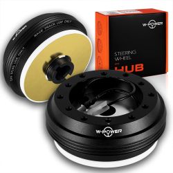 W-POWER Steering Wheel Short HUB Adapter For Honda/Civic/Accord/S2000/Prelude -(3-HUB-07A-BK