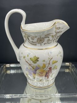 Vintage Lenox Smithsonian Collection Tucker Pitcher 1980 24K Gold Trim