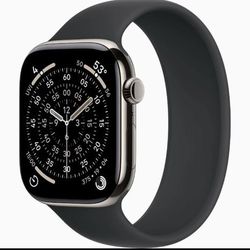 Apple Watch Series 11 46mm GPS Jet Black w/ M/L Black Sport Band MEUX4LW/A