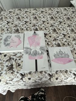 A Set Of Bebe Wall Art Paintings