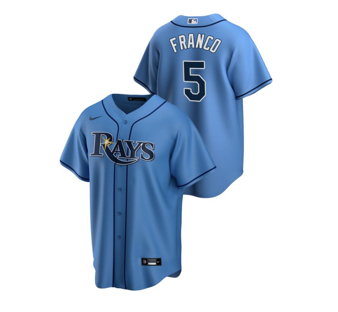 Wander Franco #5 Tampa Bay Rays Light Blue Jersey New 2022 for Sale in  Riverview, FL - OfferUp