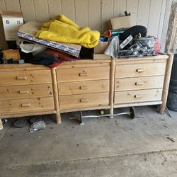 FREE 9 Foot White Rustic Cedar Dresser & Bed Frame