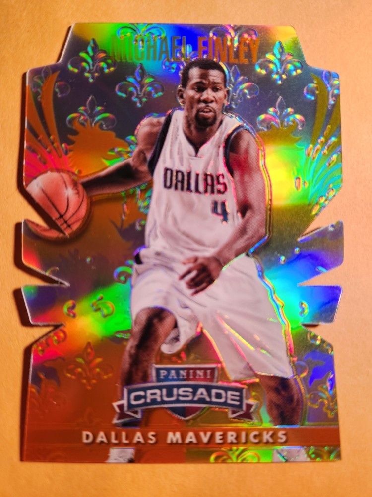 EX-NM 2013-14 Panini Crusade Michael Finley Orange Die-Cut Card #123 SP 76/99