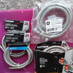 Brand New Stainless Steel Hoses, 2 4ft * 2 5ft  * 2 6ft All For $45