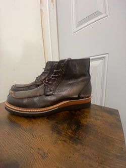 Kenneth Cole Men’s Brown Leather Moc Toe Boots – Size 9M