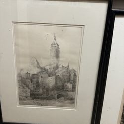 Antique Edgar Leslie Bloomster Etching