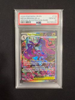 PSA 10 Mega Dragalge ex SIR 118/086 CRI Chaos Rising Pokemon TCG Card