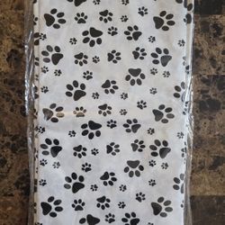 1 Pack Puppy Dog Pet Paw Print Disposable Plastic Tablecloth 