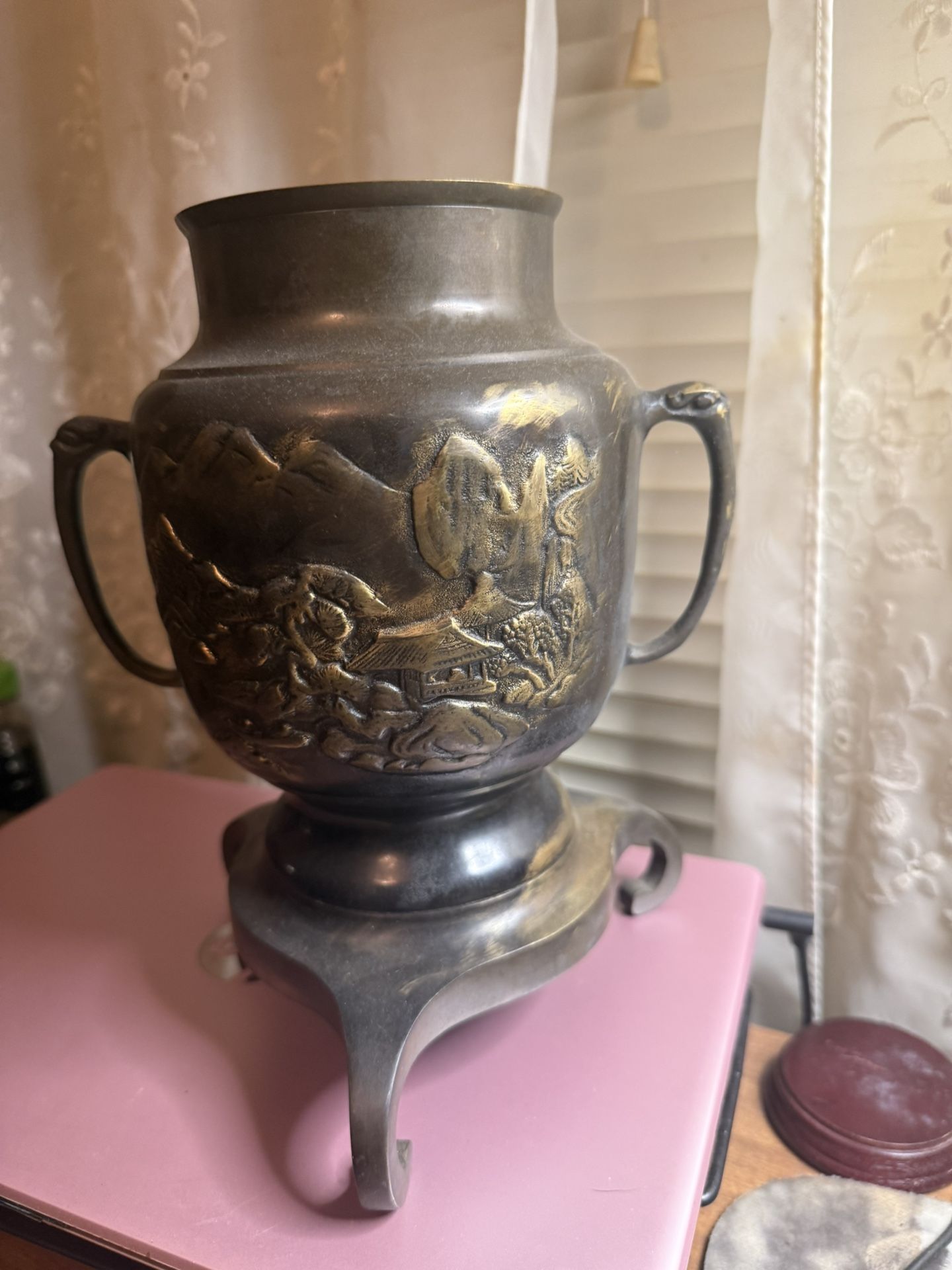 Vintage Japan Bronze Vase