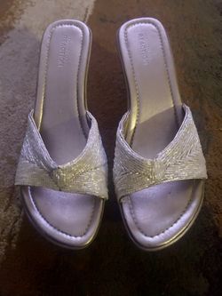 Kenneth Cole Reaction Beaded Wedge Sandals 