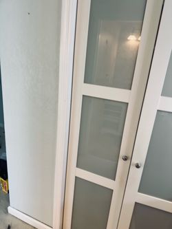 2 Closet doors 18” each