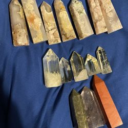 Flower Agate, Citrine And Etc Towers