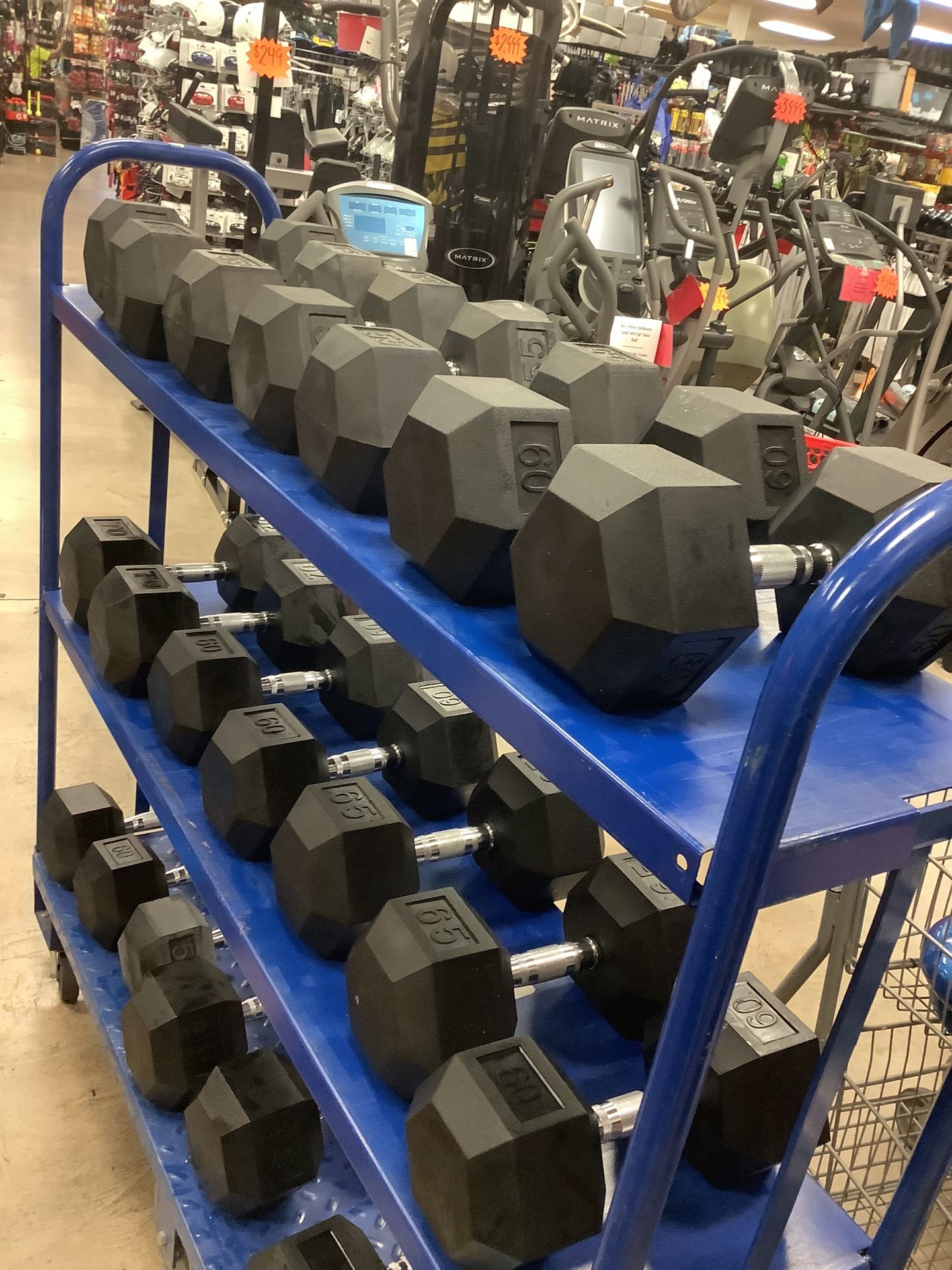 New Rubber Hex Dumbbells 1.50 Per Pound for Sale in Phoenix, AZ OfferUp