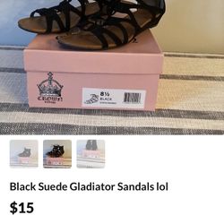 Gladiator Black Sandals 