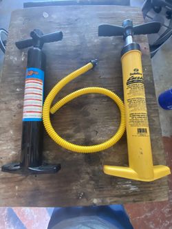 Two Inflatable, Paddleboard, Raft Float  Pumps With Hoses 