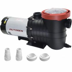 AUTOGEN 2.0 HP Pool Pump, 8000 GPH Above Ground Pool Pump, 115V/230V Dual Voltage Pool Pump, Swimming Pool Pump with Strainer Basket and Drain Plug 60