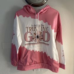 **For Sale: Brand New Pink and White Hoodie (Size XL)**