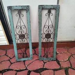 Turquoise Metal Wall Pieces