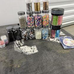 Glitter Shapes, UV Resin Crafts And Etc….