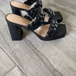 Black Chunky Heels