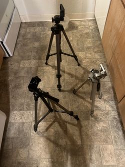Camera Stands 2 Velbon and 1 Quantaray 
