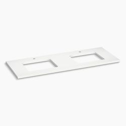 Silestone® 61" quartz vanity top with two rectangular cutouts 28258-MMW