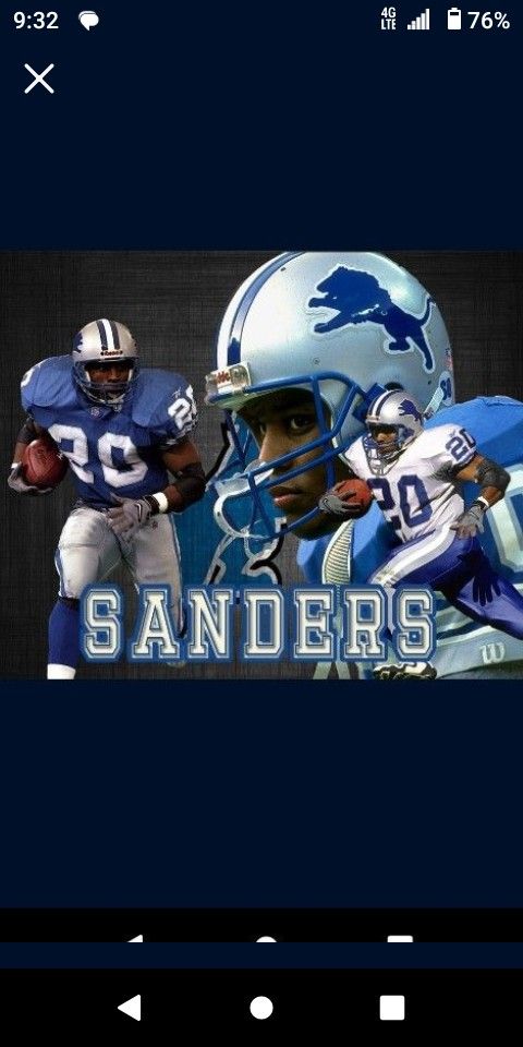 Detroit Lions Barry Sanders Lithograph 
