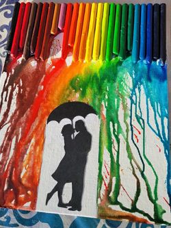 Crayon Art- Couple For Valentine's Day