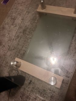 Glass coffee table