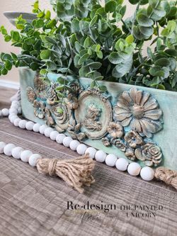 Upcycled Vintage Sewing Drawer Table Decor