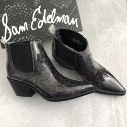 Sam Edelman Leopard Winona Ankle Rain Boots  