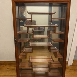 Stunning Chinese Rose Wood Curio Cabinet 