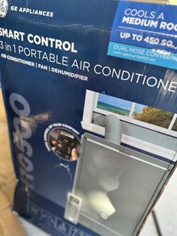 ✅ 🥶 GE 10,500 BTU Portable Room Air Conditioner Dehumidifier Remote Built-in WiFi SMART NIB