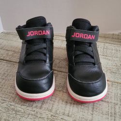 Jordan Nike 1 Flight 5 Premium GT 881437-002  Black Sneakers Kids Size 8C