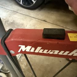 Milwaukee Tool Carrying 2 Wheeler With Crack In Red Plastic On Top, $20 cash. Must meet in person. 
