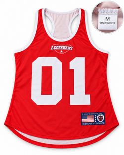 Red “Legendary 01” Racerback Tank Top – Size M
