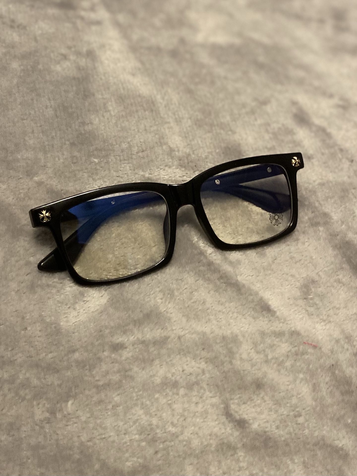 Chrome heart glasses