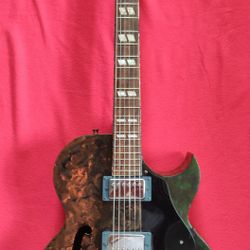Glen Burton Chicago Hollow Body Jazz  Guitar With Padded Bag -  Customized