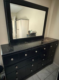 Dresser with mirror