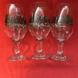 Vintage 1991 Budweiser Clydesdale Stemmed Beer Glass 