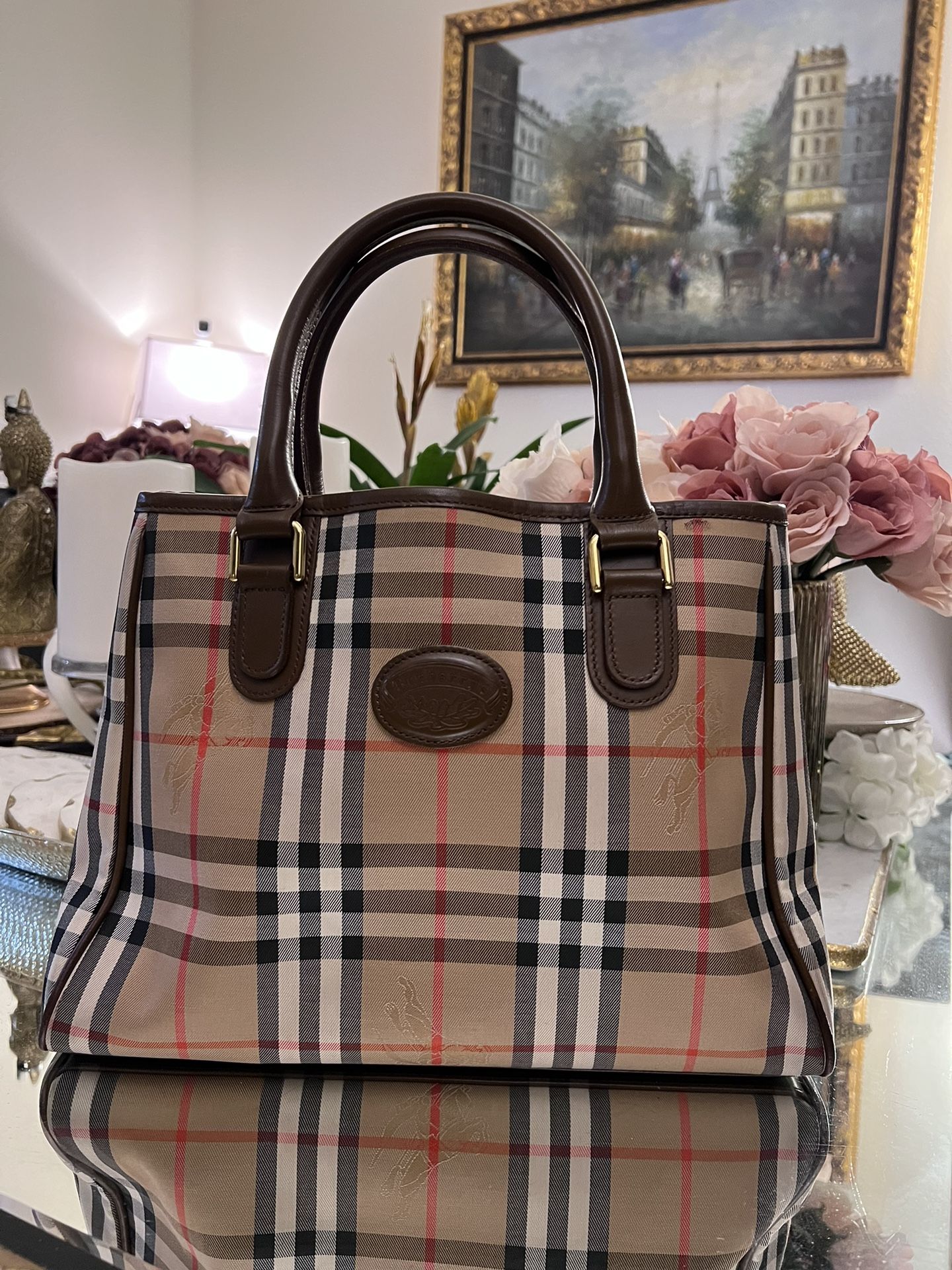 💯 AUTHENTIC Burberry House Check Tote Bag