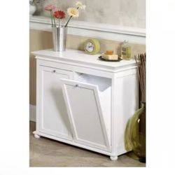 Hampton Harbor 26 in. Double Tilt-Out Hamper in White